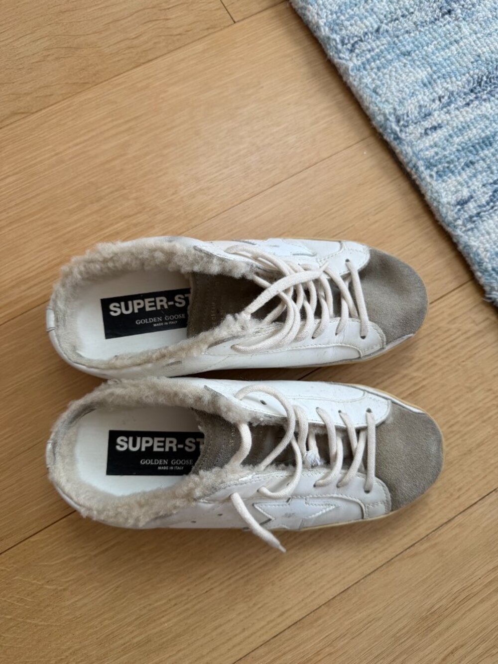 Golden Goose Super-Star Sabot Sneakers in White/Grey โ Size 37 - Picture 2 of 5